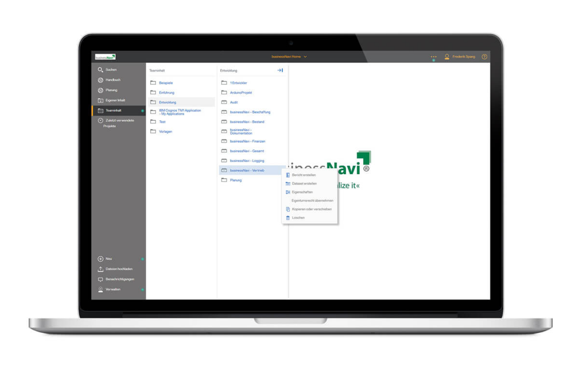 2. Relevanten Datenhaushalt auswählen