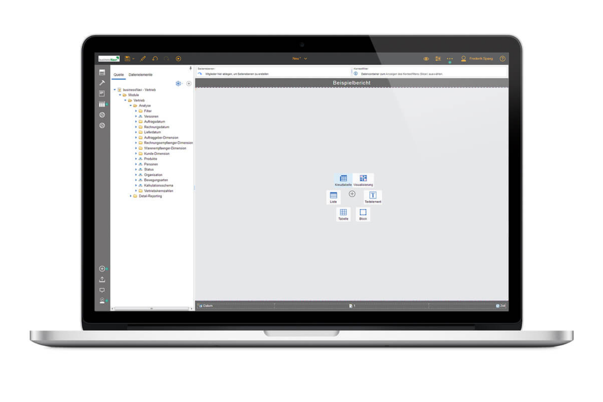 3. Art der Darstellung wählen (Tabelle , Grafik, …)