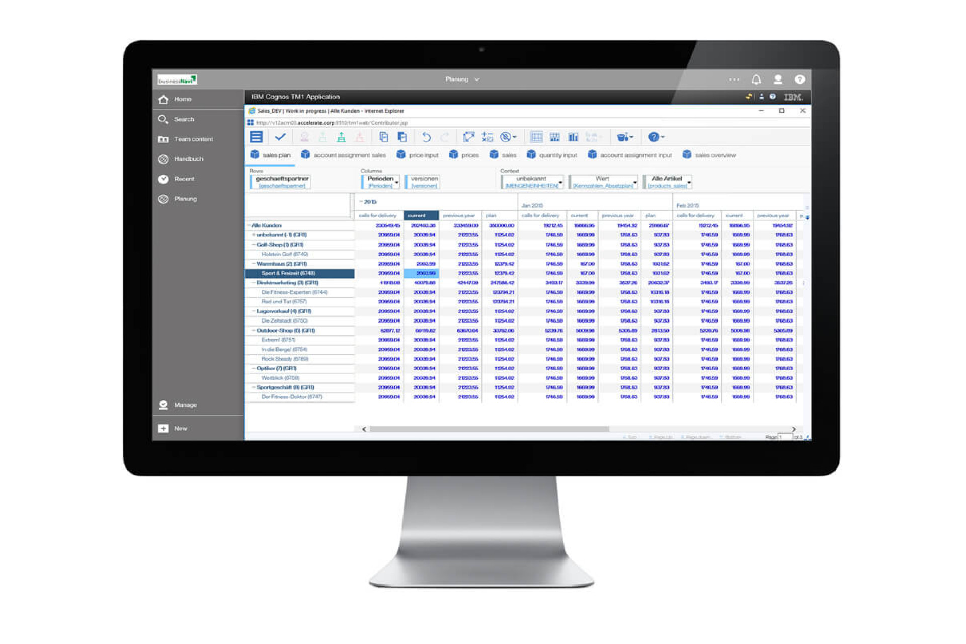 1. Analyzing and adjusting / planning forecast values simultaneously